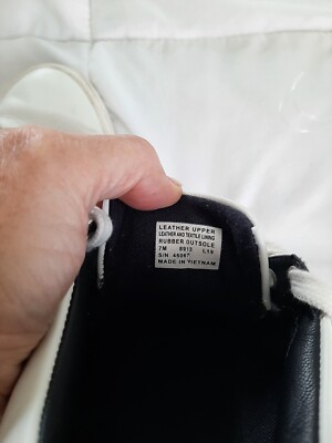 Tory Burch Sport White Blue Ruffle Leather Sneakers Women Size 7M