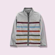 Oshkosh B'gosh Boys Kid Fleece Cozie: Striped Remix NWT Size 5, 8, 14 Gray