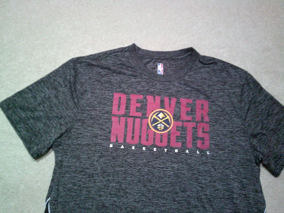 Denver Nuggets T Shirt Mens XL Extra Large Gray Double Sided - Image 3 of 4