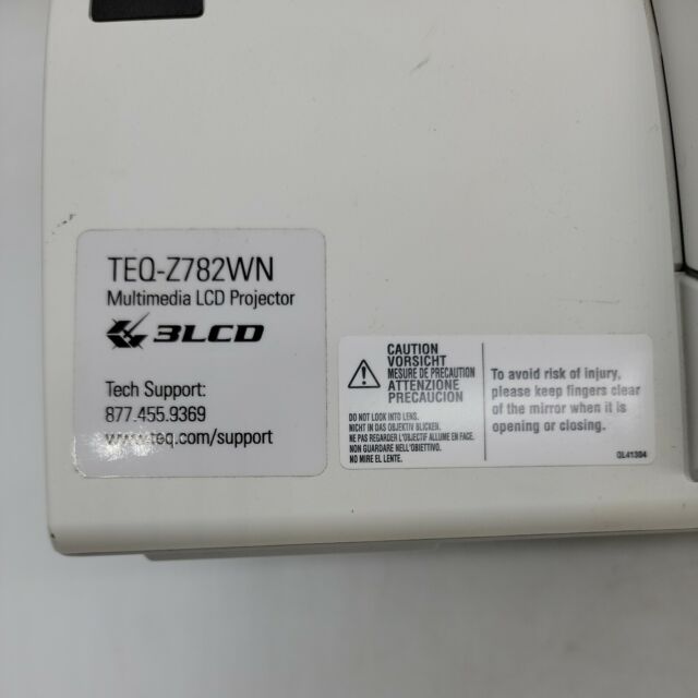 Teq Multimedia LCD PROJECTOR ONLY TEQ-Z782WN w Ceiling Mount UNTESTED GUC TN10064