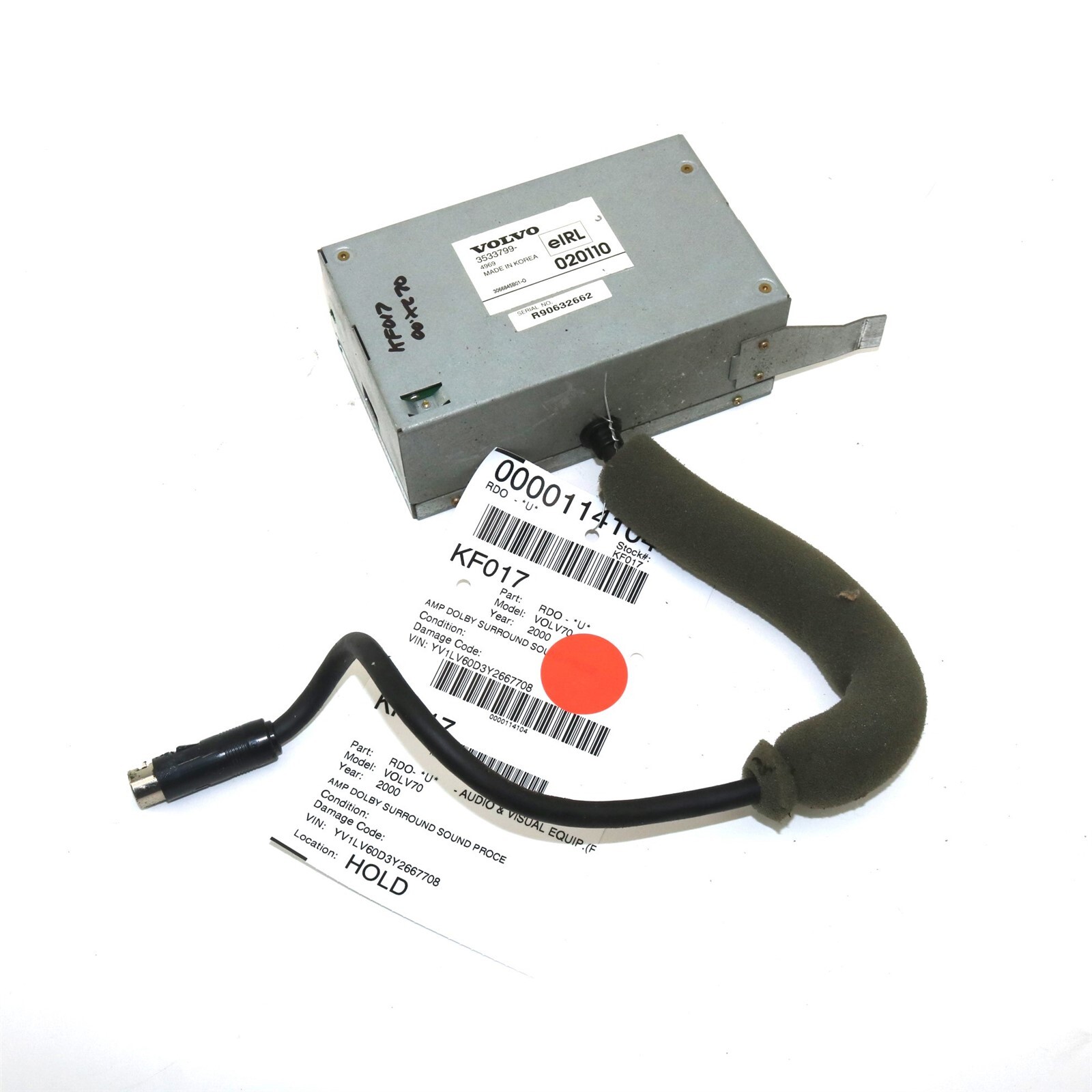 Volvo OEM Dolby Surround Sound Processor 3533799 fits S70 V70 98 