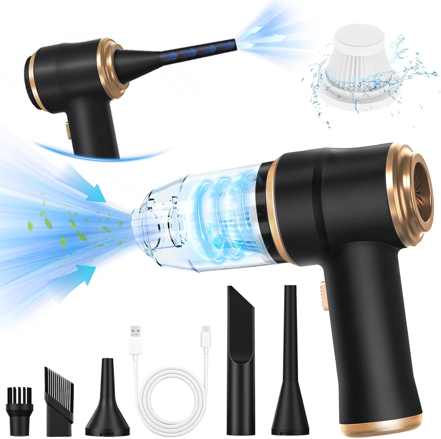 Mini Car Vacuum Portable Cordless Handheld Vacuum, Vacuum Cleaner and Air Duster