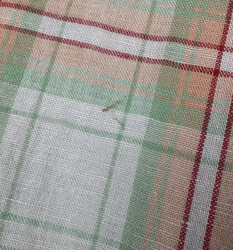 Janie and Jack Shirt Boys 5 Short Sleeve Plaid Linen Cotton Peach Green White - Picture 10 of 10