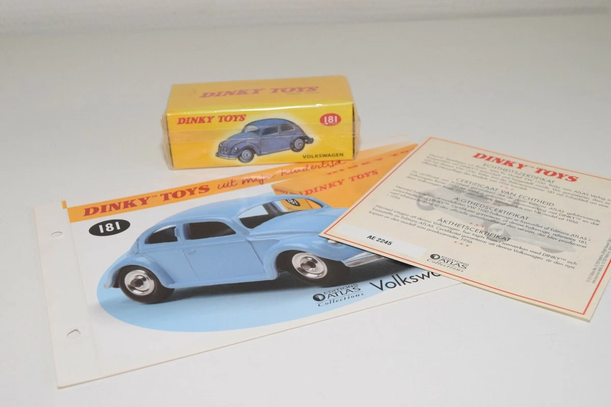 A4 1:43 ATLAS DINKY TOYS 181 VW VOLKSWAGEN BEETLE BEETLE MIB