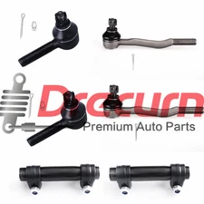 6PC Front Inner Outer Tie Rod End Adjuster Steering Kit Set For T100 4Runner 4WD