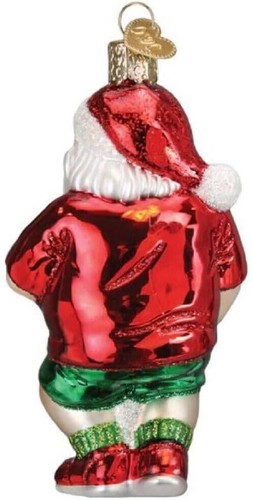 Antiguo Mundo Navidad Pickleball Santa Vidrio Soplado Adorno de Vacaciones 5 Pulgadas - Imagen 4 de 5