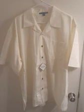 NEW Port Authority Men's Textured Camp Shirt Irovy XL NWT