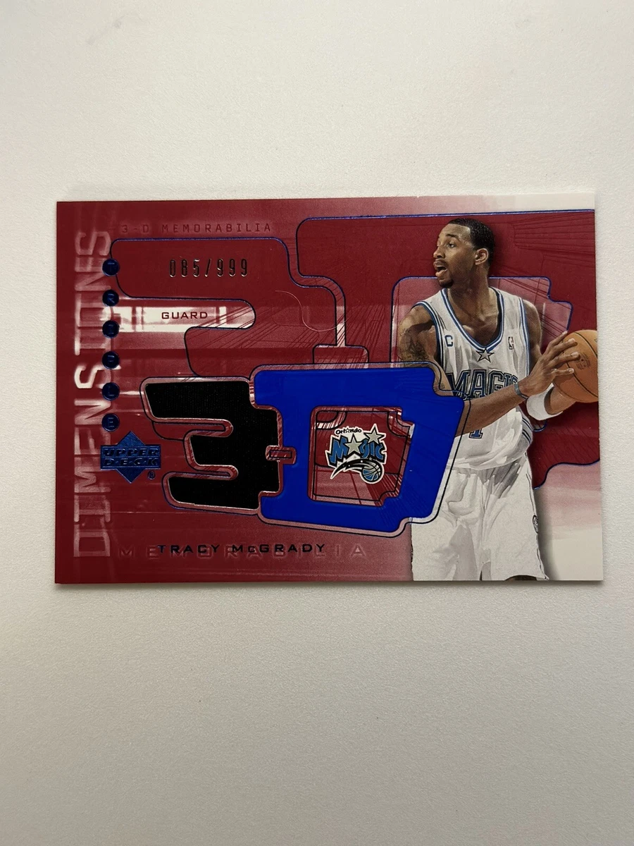 2003 04 Tracy McGrady Triple Dimensions 3 D Memorabilia Warm Up
