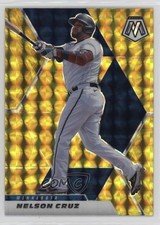 2021 Panini Mosaic Reactive Yellow Mosaic Prizm Nelson Cruz #192 1gp2