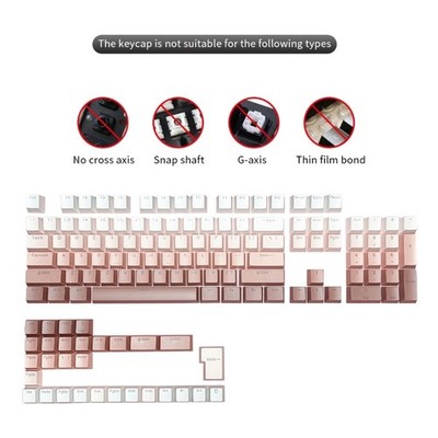 PBT Keycaps OEM Profile Gradients Color for 61/68/98/104/108 Mechanical Keyboard