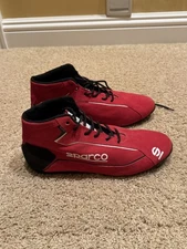 Brand New Sparco Slalom + Red Driving Road Racing Shoes 6.5 39 FIA Boot HPDE
