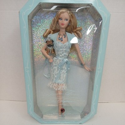 Barbie birthstone beauties collection miss aquamarine Steffi Face Blonde w Pug 