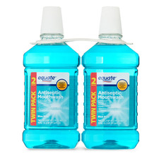 Equate Antiseptic Mouthwash, Blue Mint, Twinpack, 2 Bottles,1.5 Liters