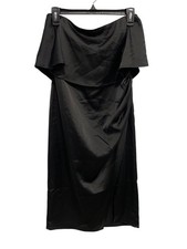 Lovers + Friends Violet Dress Size Small Strapless Slit Black Elegant Cocktail