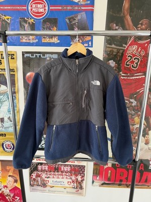 Vintage The North Face Mens Denali Polartec Navy Blue Fleece Full Zip Size Small