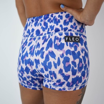 FLEO Power High-rise Shorts - Violet Escape - XL - NEW (Gym, Active)