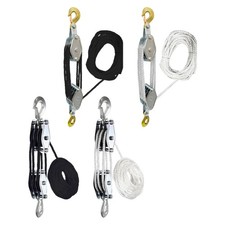 Ergonomic Block and Tackle Pulley System Rope Pulley Hoist with Lifting Power
