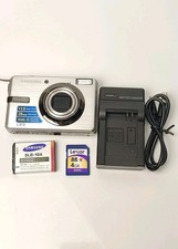 Digital Camera Samsung L313 13.6MP 28mm Wide Angle Dual IS Silver Working Y2K