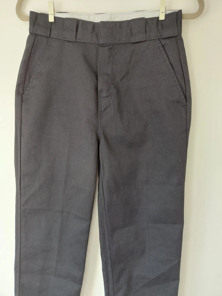 Dickies 872 Black Twill Cotton Work Trousers Straight Leg Flat Front W26 L26, photo 2 of 5