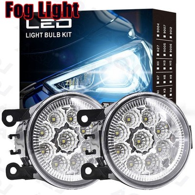 Pair White LED Fog Light Bumper Driving Lamp for Mitsubishi Eclipse 2006-2012