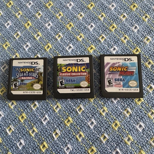 Nintendo DS Game Lot Sonic Racing, Classic Collection, Imagine Salon Stylist, M…
