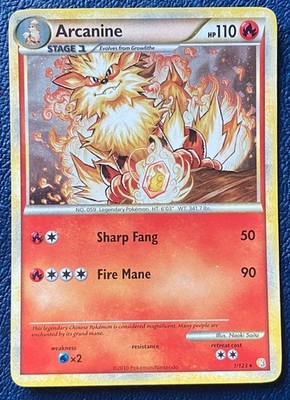Arcanine 1/123 holo Heartgold & SoulSilver Vintage 2010 Naoki Saito - MP