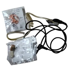 Vintage Listen Only Earpiece 2.5mm with Replacement Silicon Earmold Earbuds