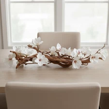 Farmhouse Table Decor Centerpiece - Magnolia Vine Driftwood Home Decor Floral Ar