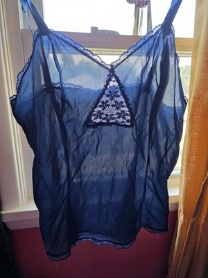 Vintage Nancy King Lace Cami Womens 32 / Small Whimsigoth Slip Feminine Sheer