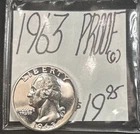 1963 Washington Silver Proof Quarter! ENN Coins