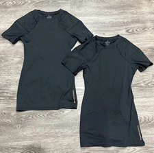 Tommie Copper Women's SMALL Znergy Short Sleeve Compression Top Black Qty 2