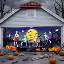 7 X 16 Ft Halloween Garage Door Cover Decorations Large Halloween Garage Door Ba