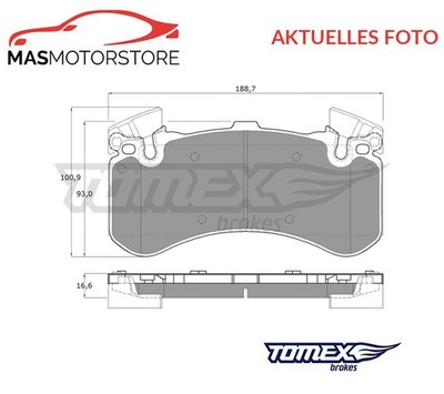 SATZ BREMSBELÄGE BREMSKLÖTZE VORNE TOMEX BRAKES TX 19-44 P NEU OE QUALITÄT
