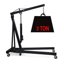 2 Ton Warehouse Hydraulic Lift Engine Crane Hoist Workshop Pulley Trolley Lift