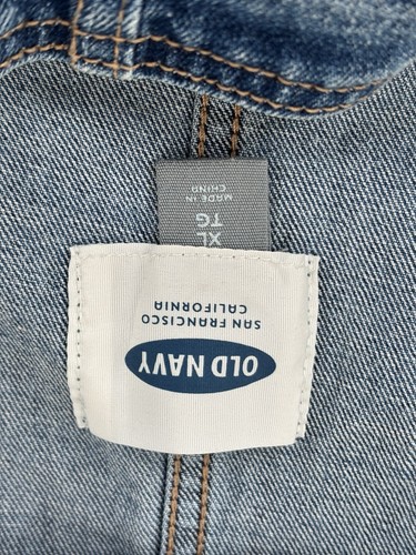 Old Navy Damen Latzhose XL Denim Bündchen Shortalls Retro 90er Y2K - Bild 7 von 9