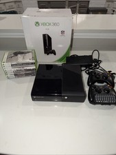 Microsoft Xbox 360 E 4GB Console Black CIB w/ Two Controllers, & 8 Games TESTED!