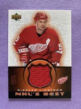 2003-04 UPPER DECK NHLS BEST NICKLAS LIDSTROM NHLS BEST JERSEY #NB-NL HOF