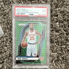 2024-25 Panini Prizm Mikal Bridges Jade Dragon Scale Prizm PSA 9 /48!!!