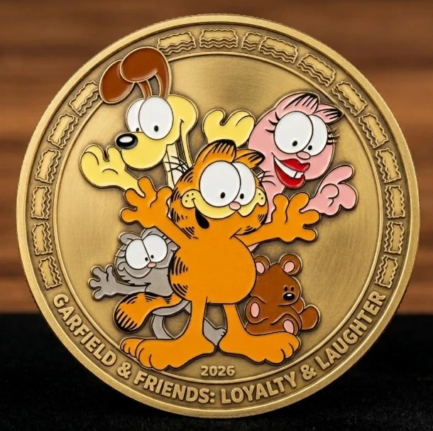 Garfield Cartoon 2026 Gift For Fan Lovers  Commemorative Coin