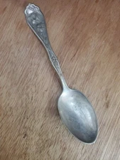 Antique WR Keystone Carnation Silverplated Tea Spoon Pat. Jan 14 1908 DZ876