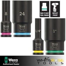 Wera Impact Socket Deep 3/8" Drive 8790 B Impaktor Metric Imperial Choose Size