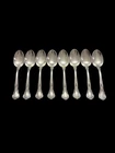 Gorham Chantilly Sterling Silver Teaspoons –  Lot of 8– No Monogram 230 Grams