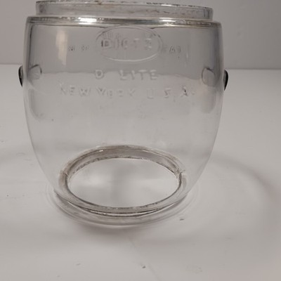 ANTIQUE VINTAGE DIETZ D-LITE LOC-NOB H12 LANTERN GLOBE N.Y. USA PATd 1914 1918
