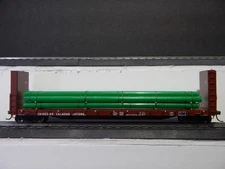 Pipe Load for HO Scale Bulkhead Flat Car