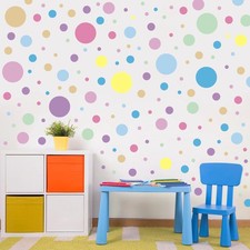 1240Pcs Polka Dot Wall Decals Pastel Wall Decal Peel and Stick Kids Decals Re...