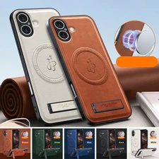 Leather Magnetic Case Stand Cover For iPhone 17 Pro Max 17Air 16e 15 14 13 12 11
