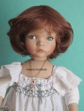 perruque poupée moderne-Tête 20/22cm (8/9")-Effner-Paola REINA-Doll WIG
