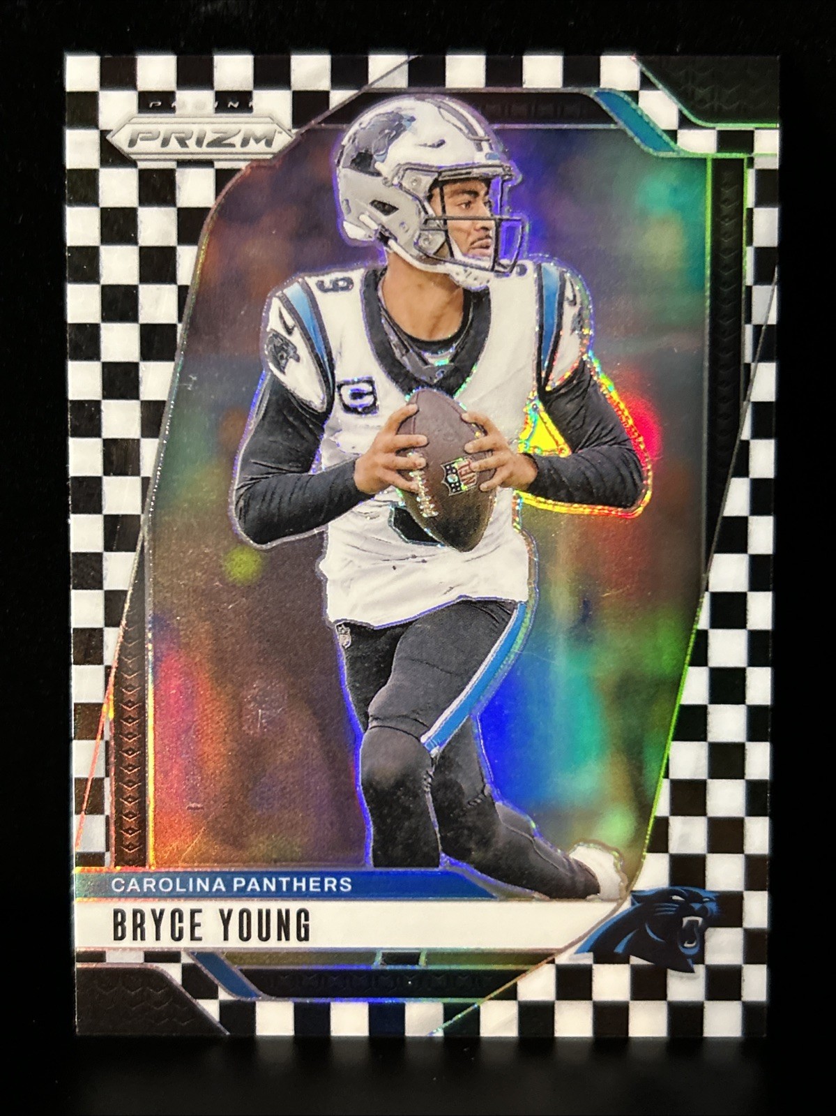 2024 Panini Prizm Bryce Young #37 Black and White Checkerboard SP Panthers QB