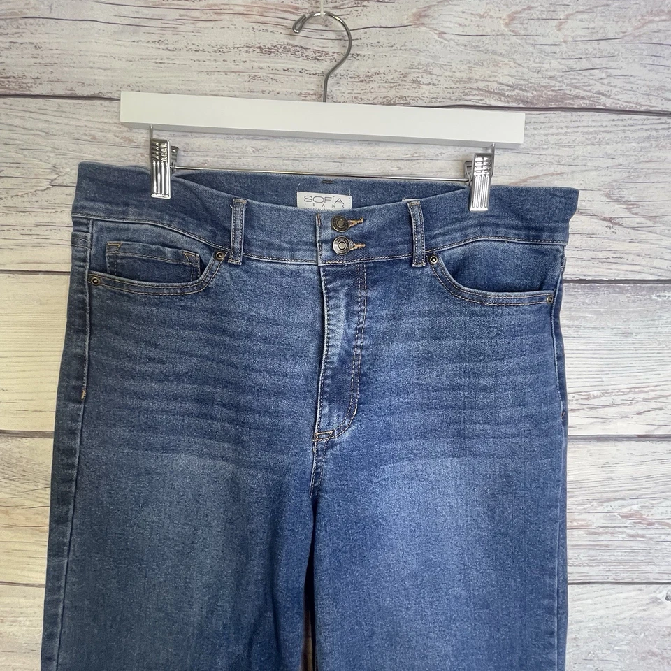 Sophia Vergara Women's Margot Wide Leg Jeans Size 14 Medium Wash - Image 4 of 4