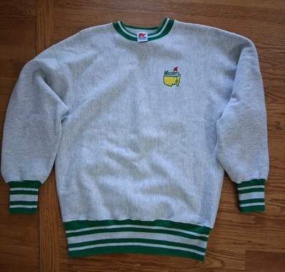 Vtg Masters Golf Sweatshirt Crew Neck Rugged Sweats Lg Augusta National USA A30